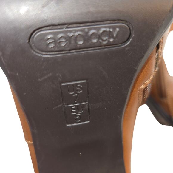 Aerology by Aerosoles Women's Shoes 7 brown Closed Toe Ankle Boots Booties - Picture 5 of 8